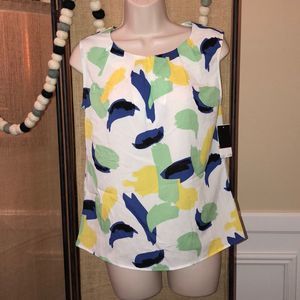 Nine West Pastel Parlour Lemon Aloe Top Size XS